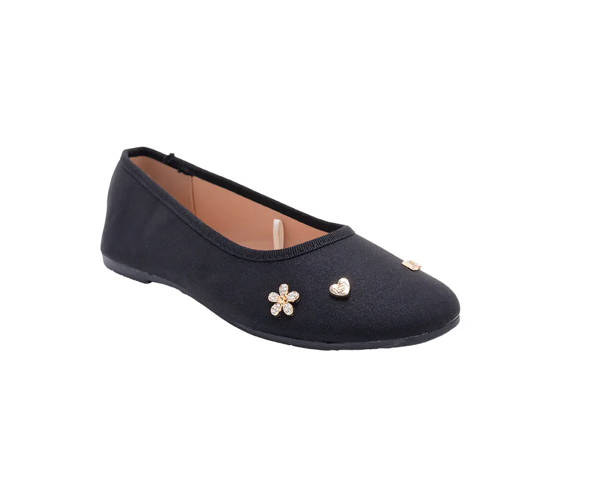 Bebe Girls' Ballet Flats – Sparkly Ballet Shoes For Girls With Charms, Dressy Ballet Flats For Little Kid/Big Kid 1