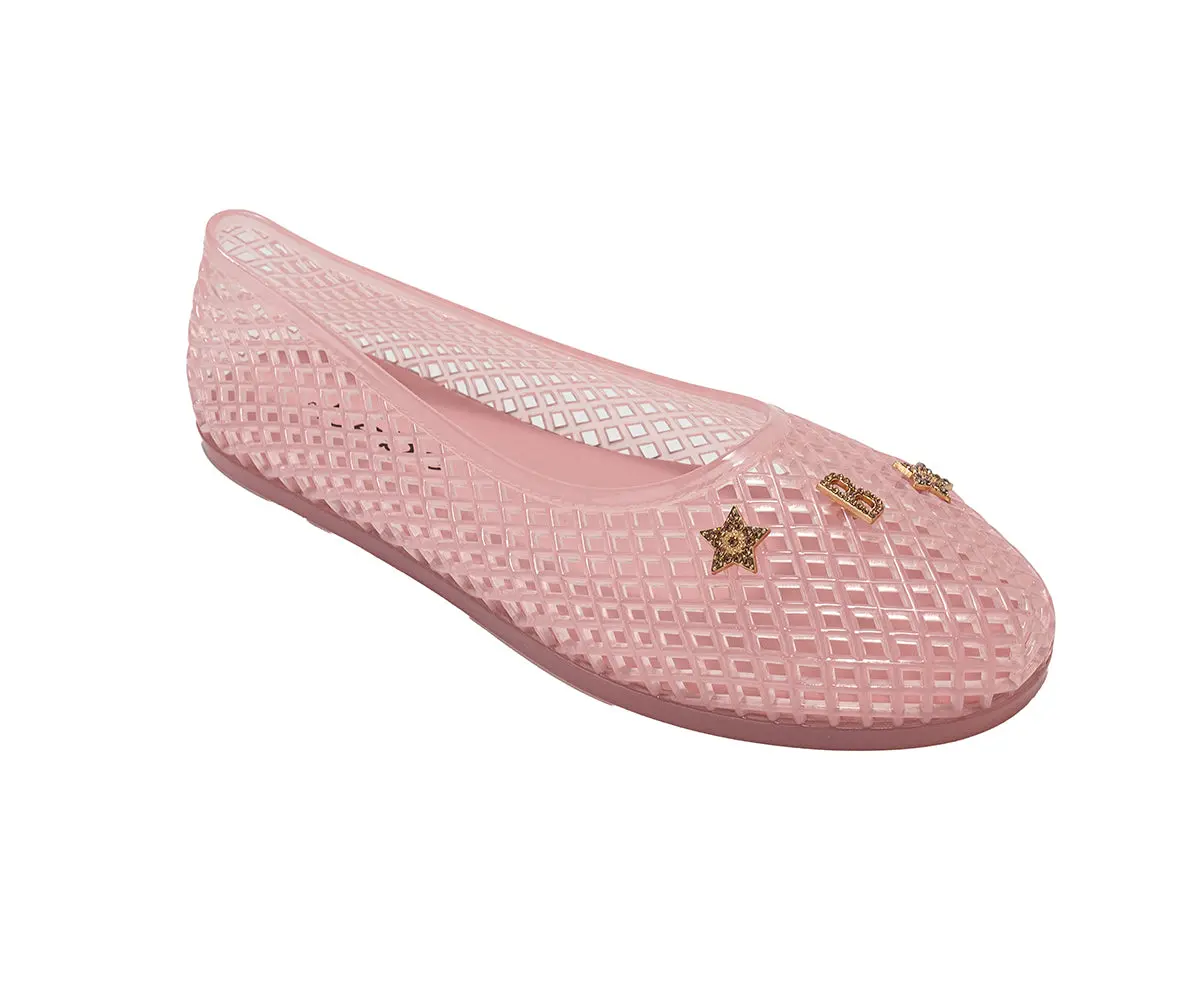 Bebe Women's Jelly Sandals - Comfortable Dress Shoes For Women Cute Flat Sandals With Charms 1