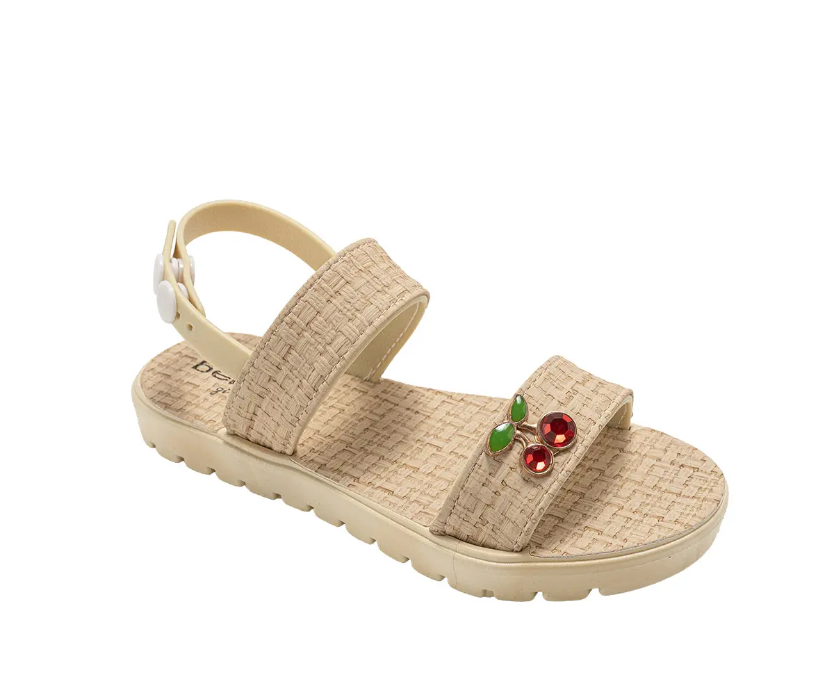 Bebe Girl's Sandals – Cute Fashion Flat Sandals, Summer Flats With Fruit Charms And Ankle Strap (Little Kid-Big Kid) 7