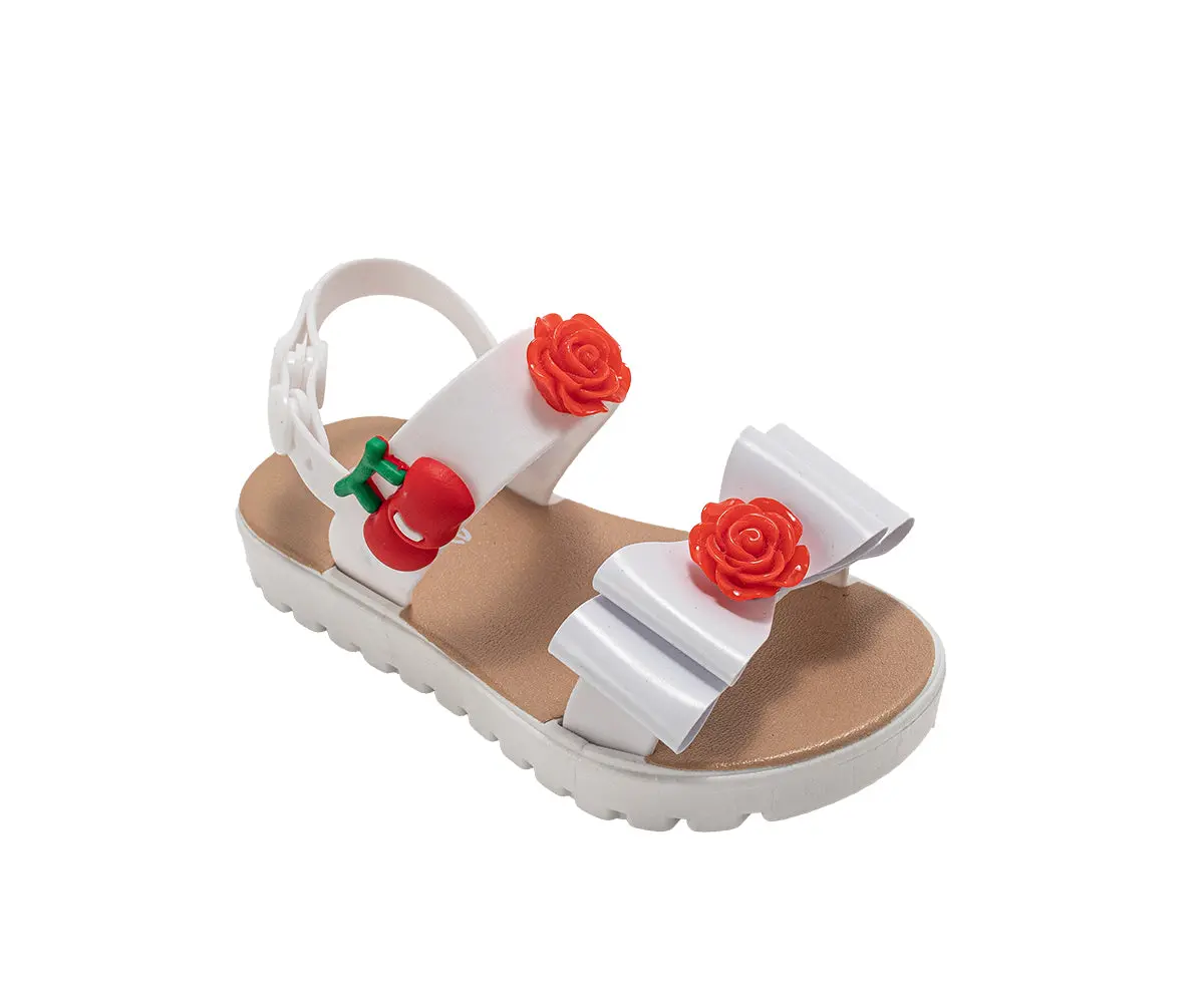 Bebe Toddler Girl's Sandals – Cute Fashion Flat Sandals, Summer Flats With Fruit Charms And Ankle Strap 1