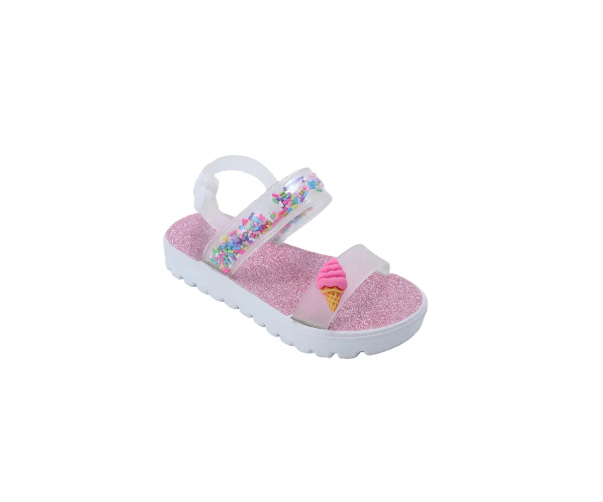 Bebe Toddler Girl's Pcu Sandal With Sprinkles And Ice Cream Charm 1