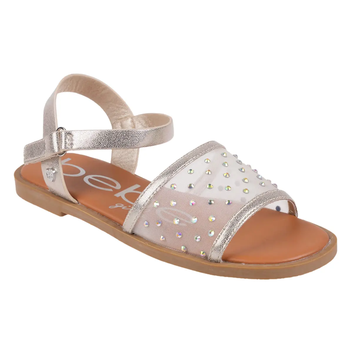 Bebe Girls' Sandals - Kids' Open Toe Summer Shoes With Mesh Upper, Perfect Flat Sandals For Girls (Little Girl/Big Girl) 1