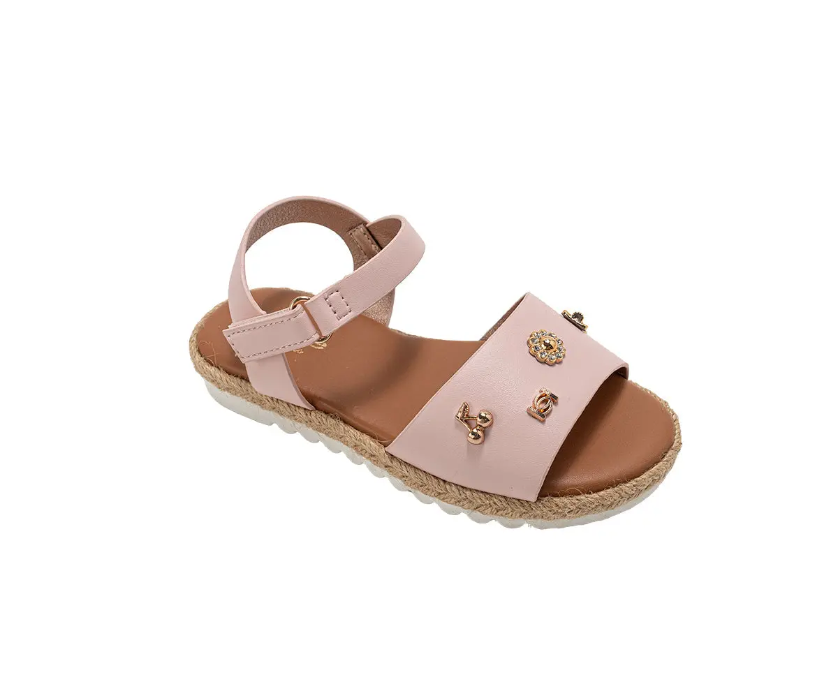Bebe Girl's Fashion Sandals - Dressy Shoes With Playful Charm Details 1