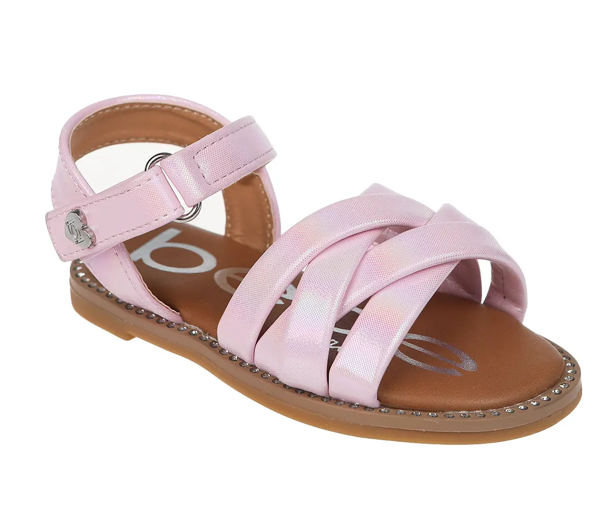 Bebe Girl's Simple And Comfy Flat Sandals With Braided Straps - Flat Sandals For Toddler 1