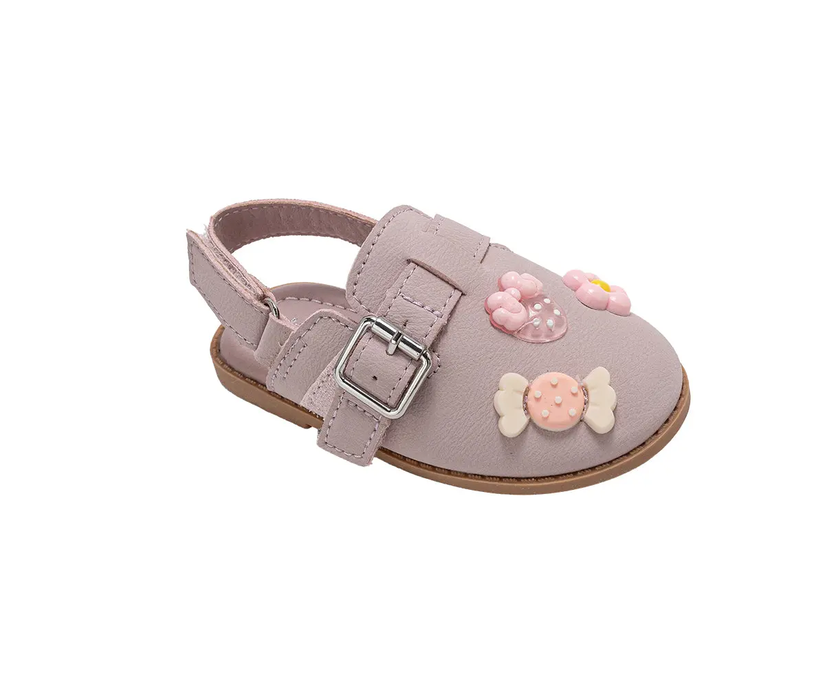 Bebe Toddler Girl's Fashion Mule Sandals - Dressy Shoes With Playful Charm Details 1