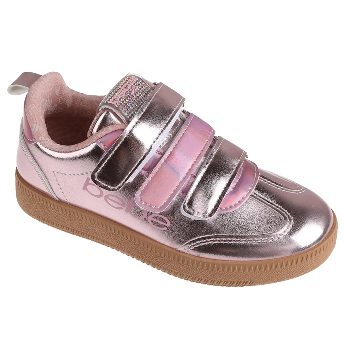 Bebe Girls' Shoes - Sneakers For Girls, Low Top Metallic Flat Sneakers  For Little Kid/Big Kid 1