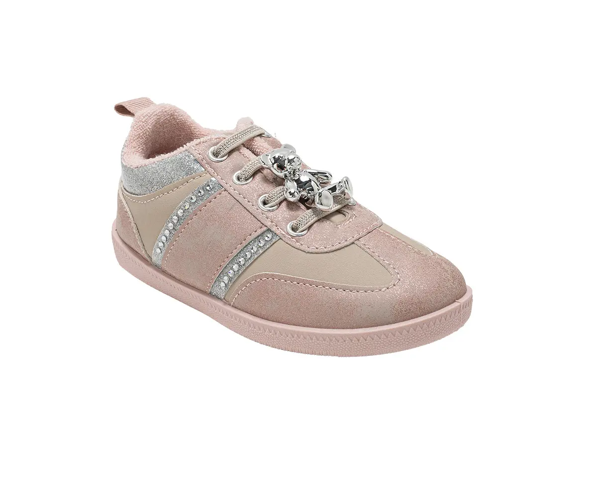 Bebe Toddler Girls' Sneakers – Low Profile Toddler Shoes, Sparkly Casual Sneakers For Girls, Fashion Sneakers For Toddlers 1