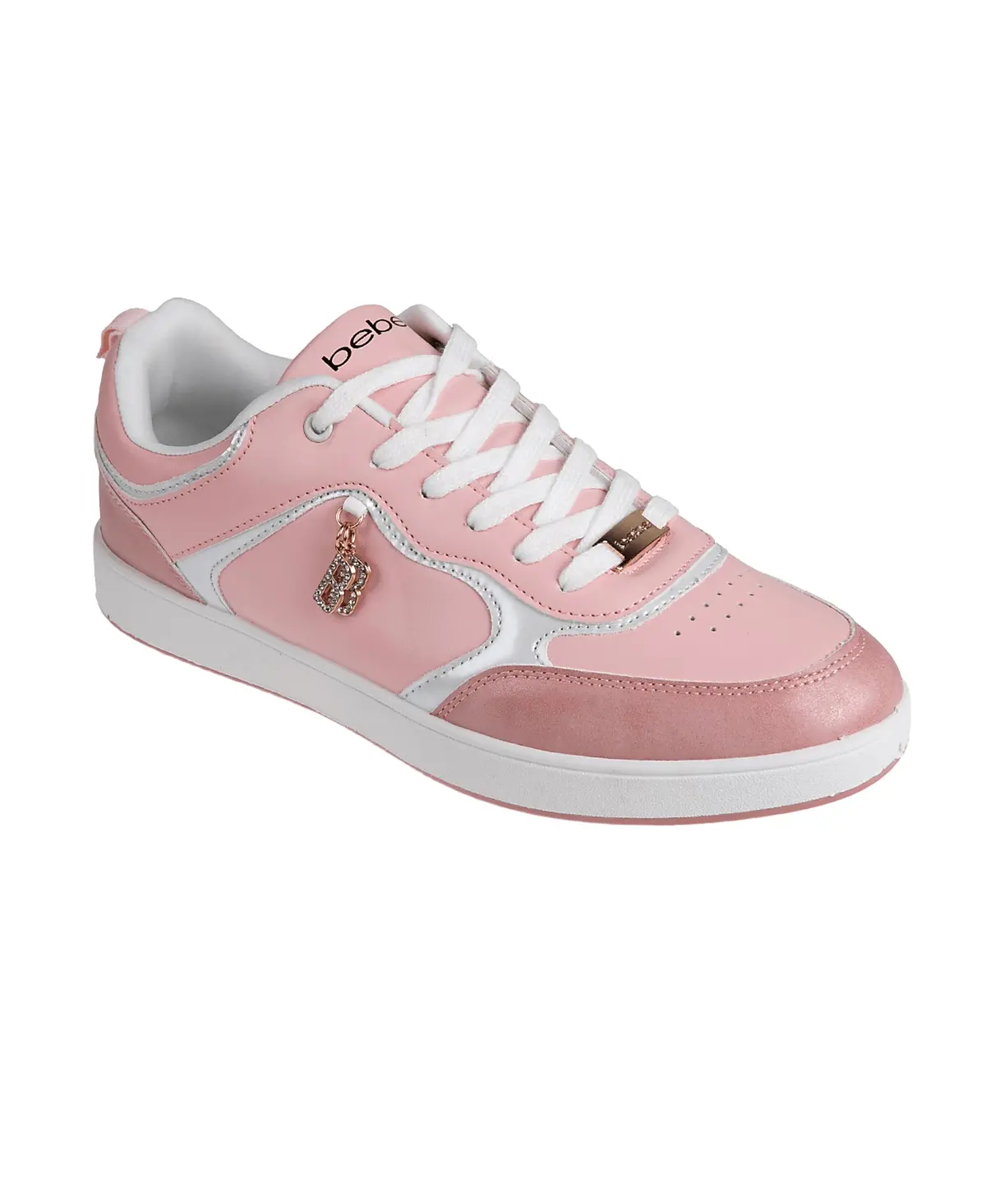Bebe Women's Stylish And Sparkly Sneaker With Rhinestone Dangle Charms 1