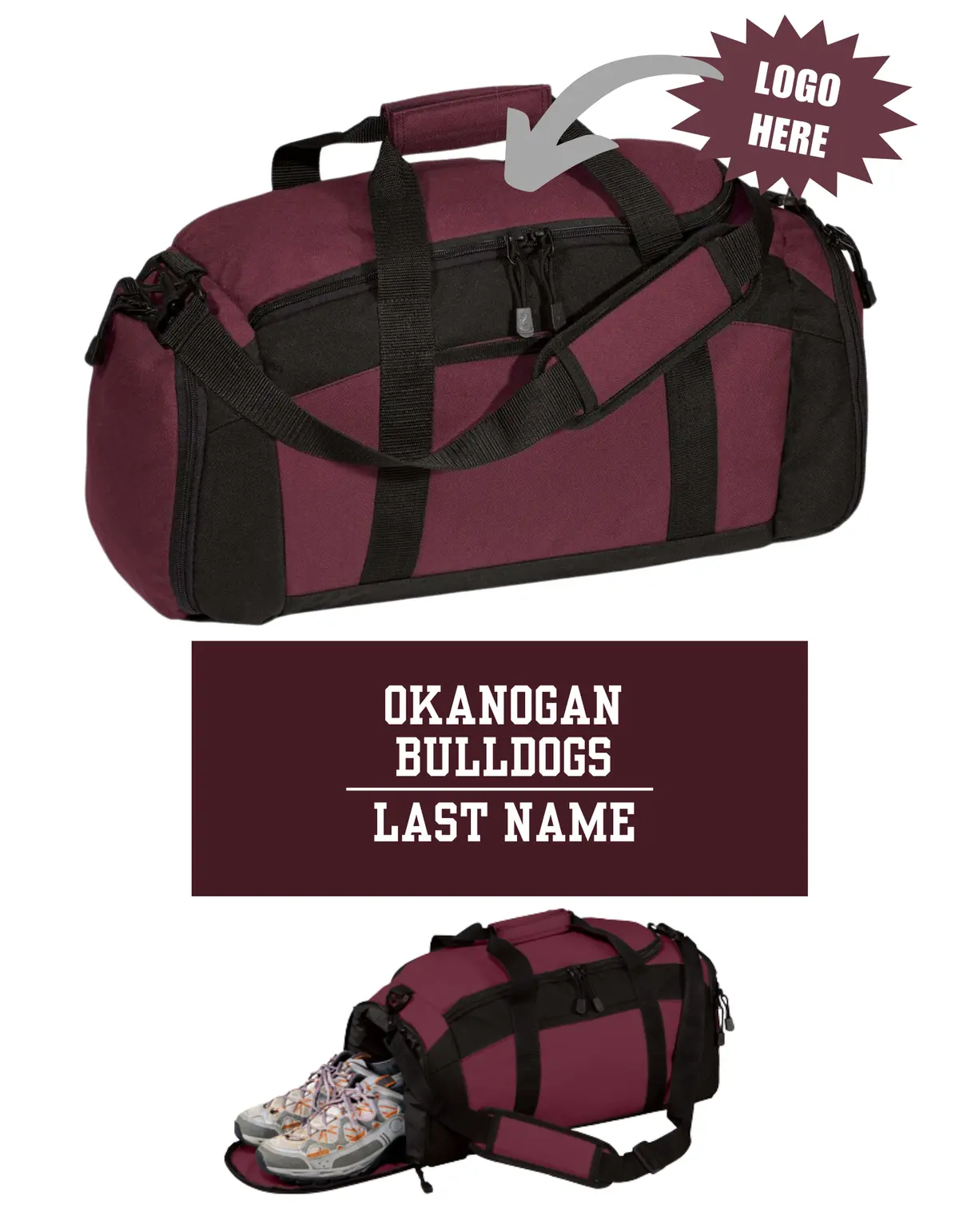 Okanogan Bulldogs Gym Bag 1