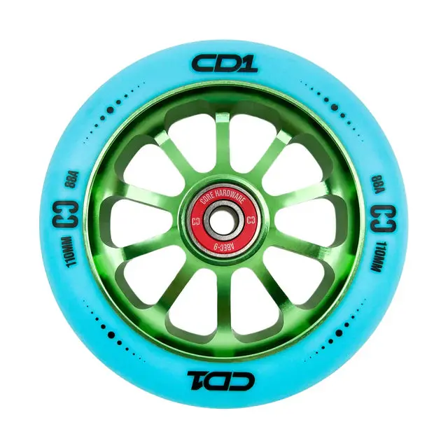 Core Cd1 Spoked Stunt Scooter Wheel 110Mm - Blue/Lime 1