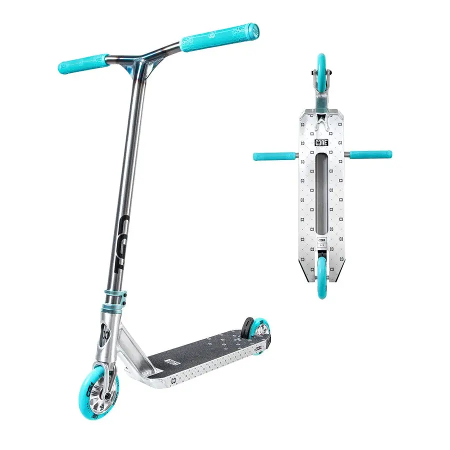 Core Cg1 Complete Stunt Scooter, Raw/Teal 1