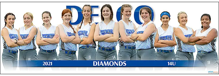 2021 Delco Diamonds 14U 1
