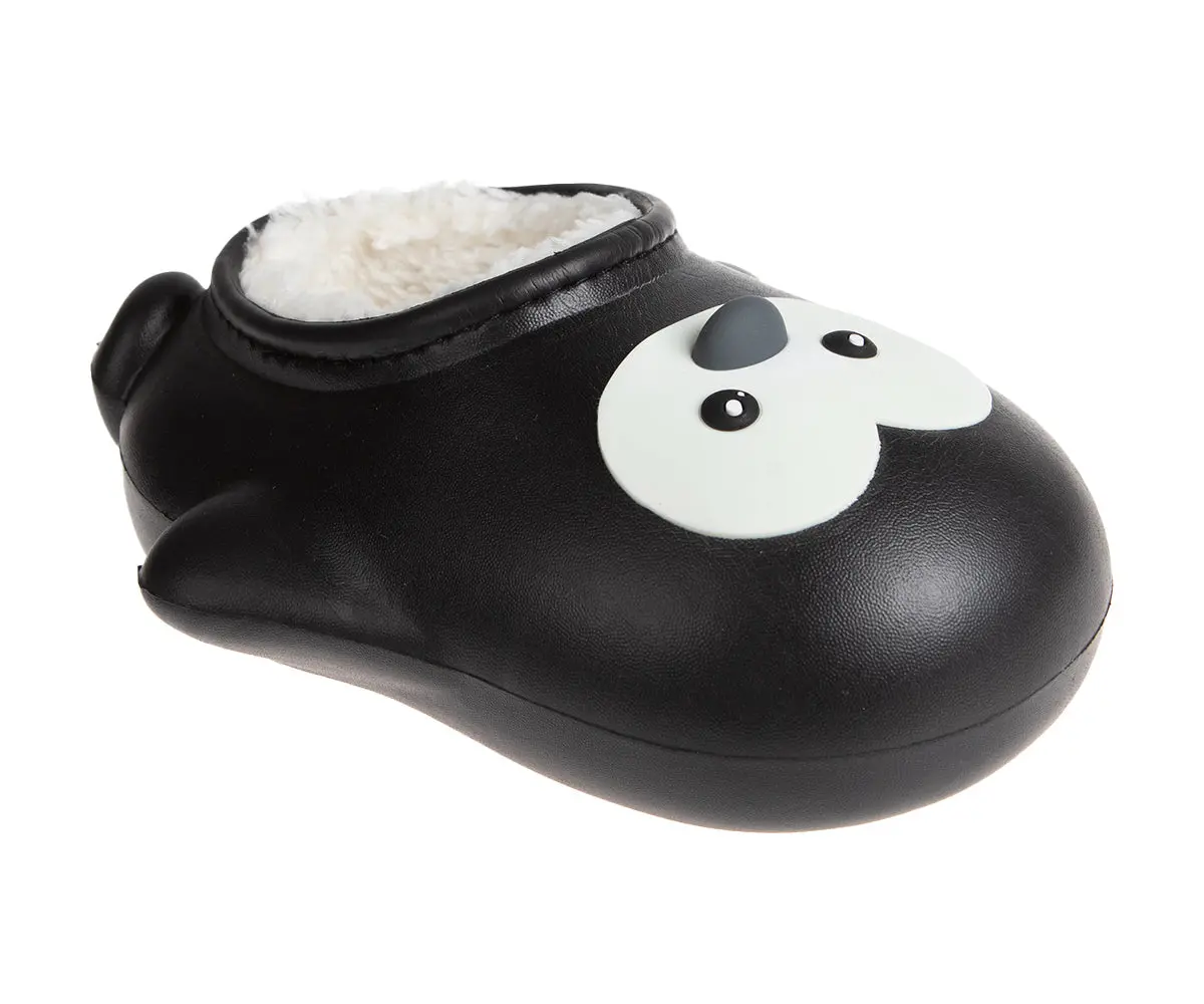 Foamwalk Toddler Unisex Novelty House Clogs With Faux Fur Lining - Penguin Slippers For Toddler Boys/Girls 1