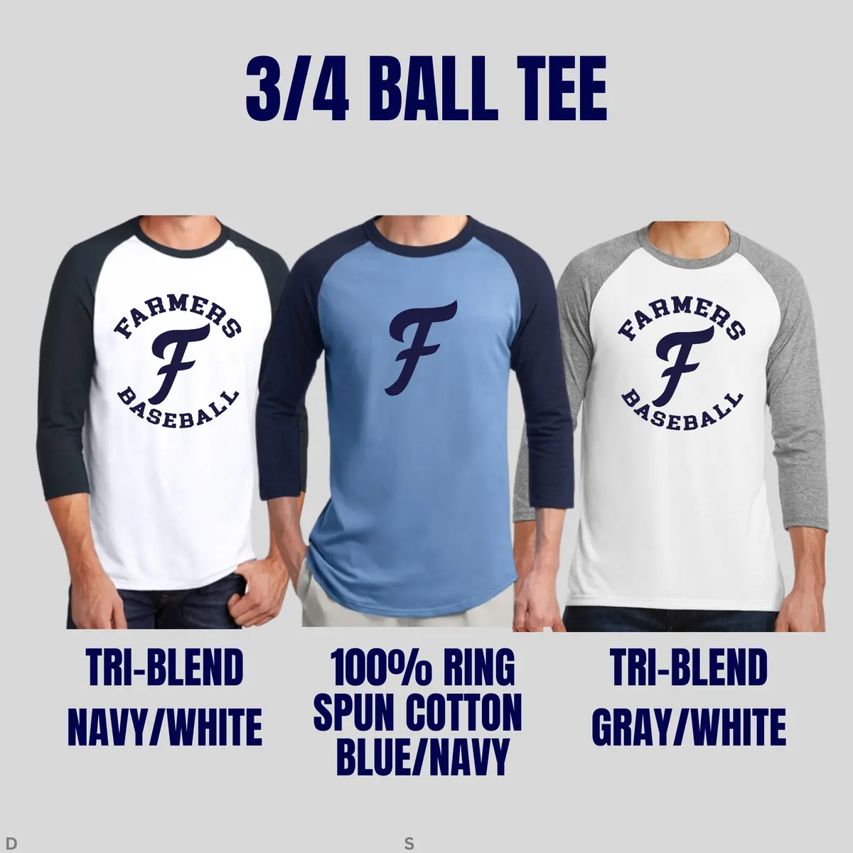 Farmers 3/4 Ball Tee 1
