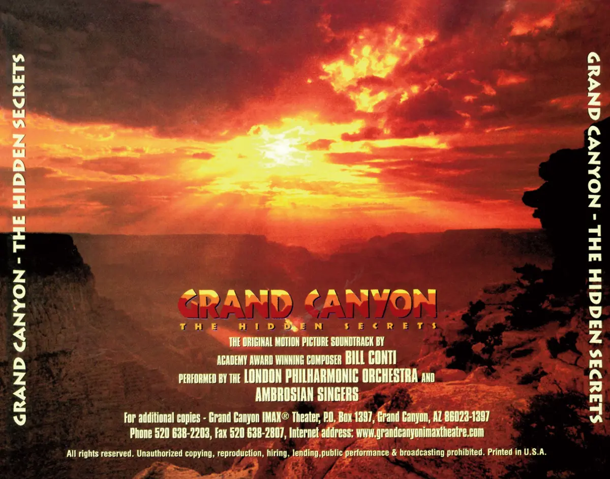 Grand Canyon: The Hidden Secrets - Original Soundtrack By Bill Conti 2