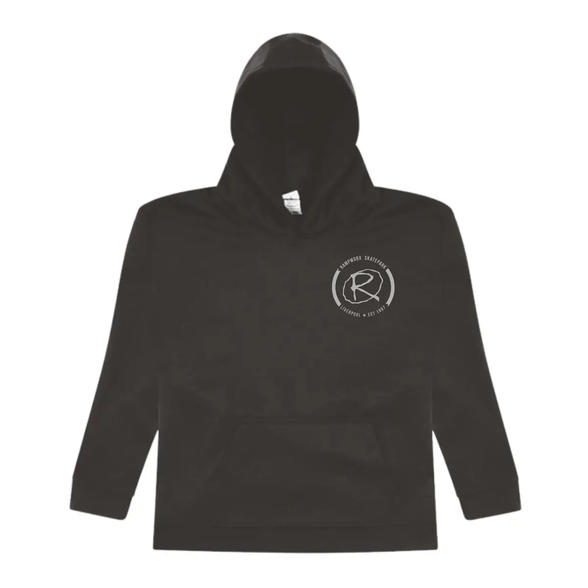 Rampworx Crest Logo Kids Performance Hoodie, Black 1