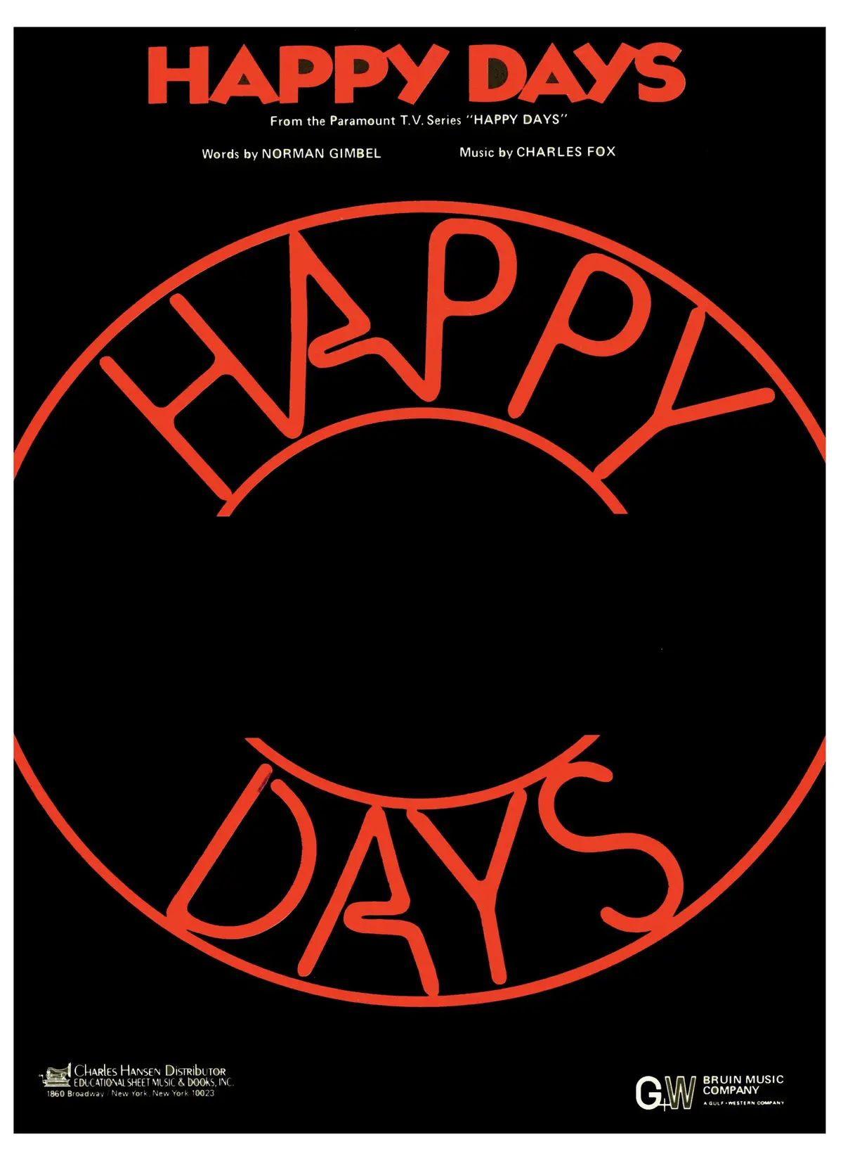 Happy Days - Theme From The Tv Series - Sheet Music 1