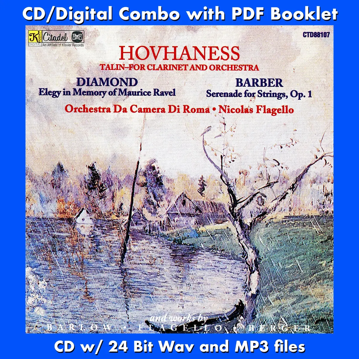 Hovhaness: Talin-For Clarinet And Orchestra / Works By Barber, Diamond, Flagello, Barlow, Others 1