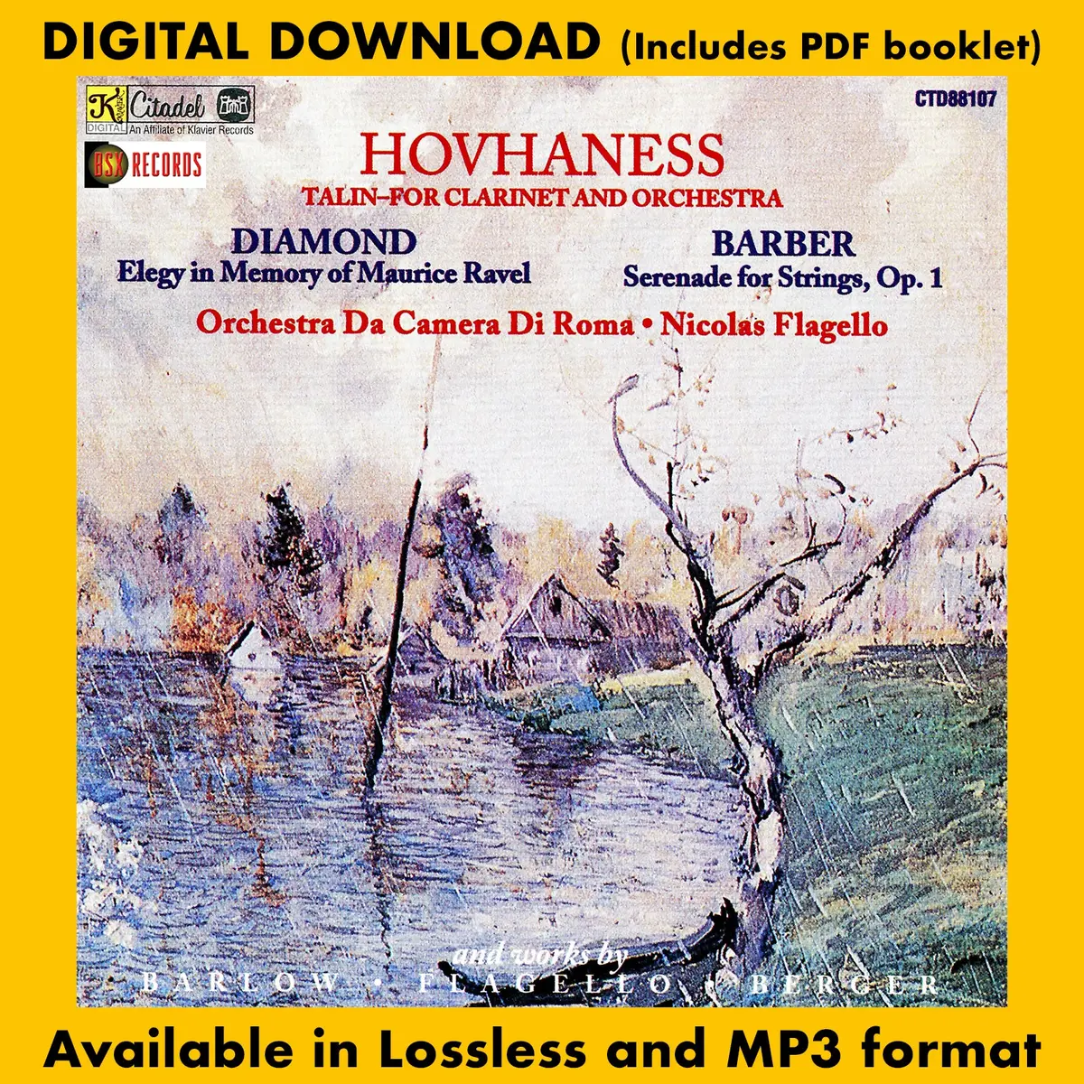 Hovhaness: Talin-For Clarinet And Orchestra / Works By Barber, Diamond, Flagello, Barlow, Others 1