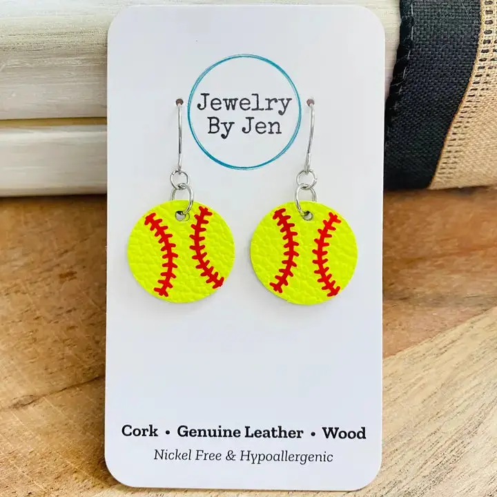 Softball Earrings 1