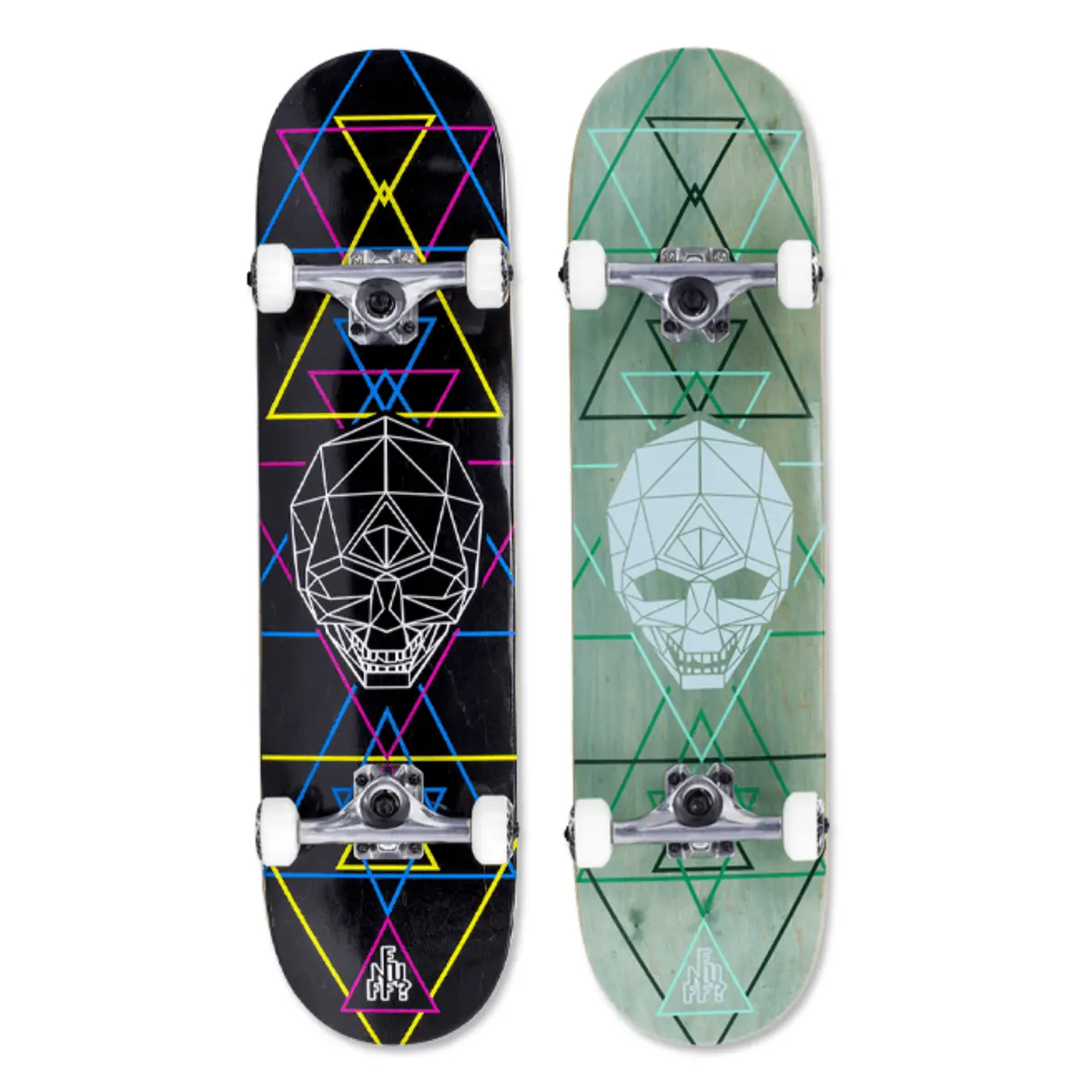 Enuff Geo Skull Complete Skateboard, 8" 1