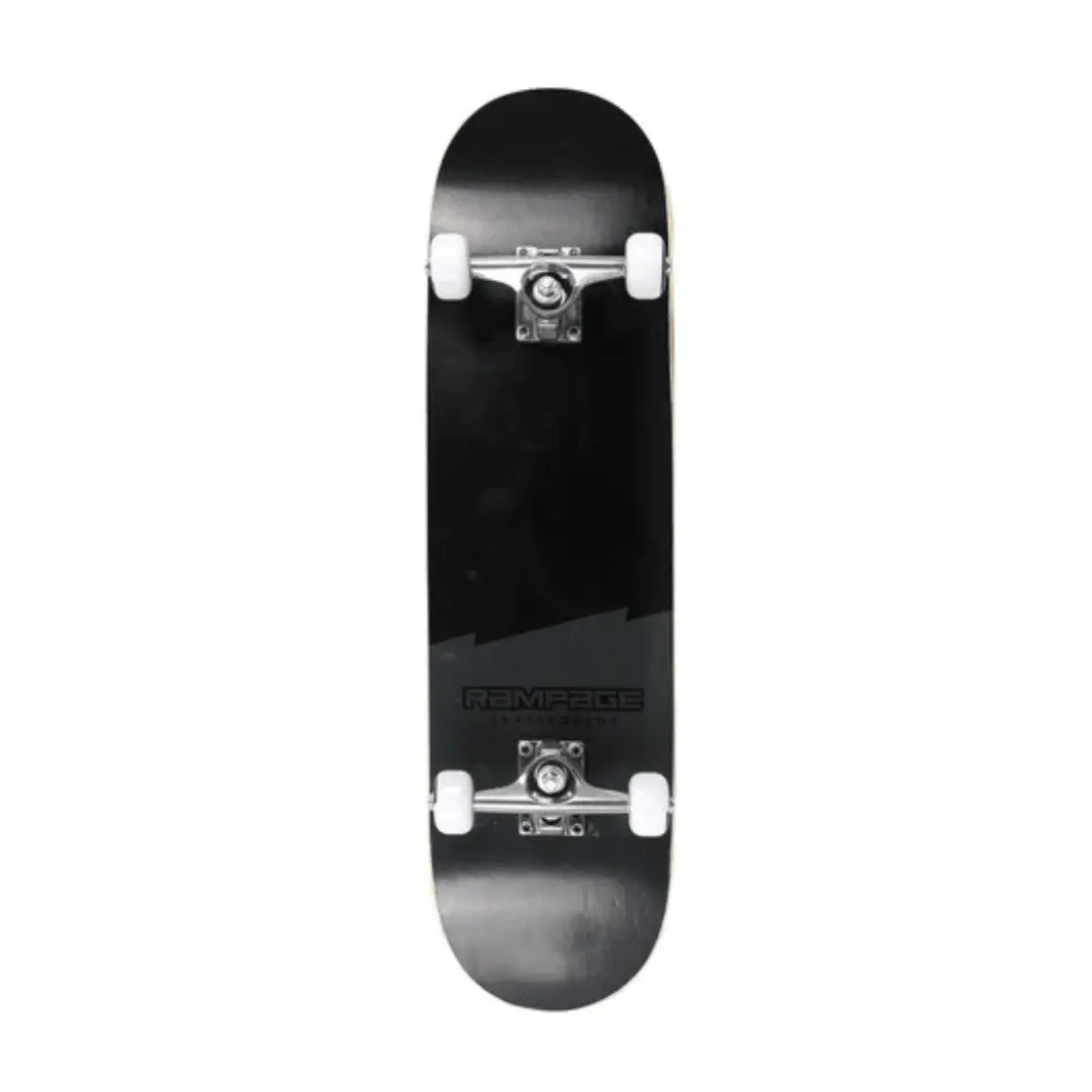 Rampage Plain Third Complete Skateboard, Black 1