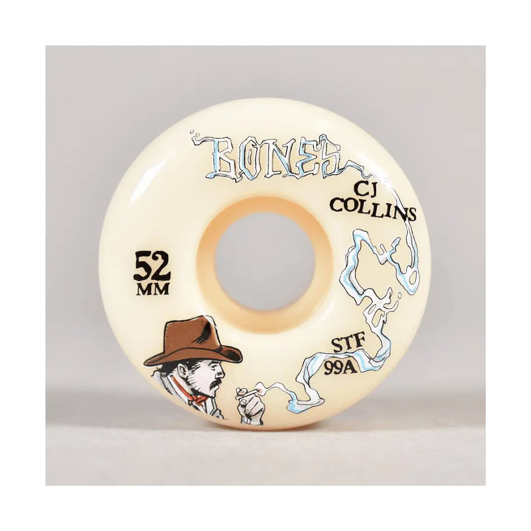 Bones Stf Collins Cowboy Up 99A V2 Skateboard Wheels, 52Mm 1