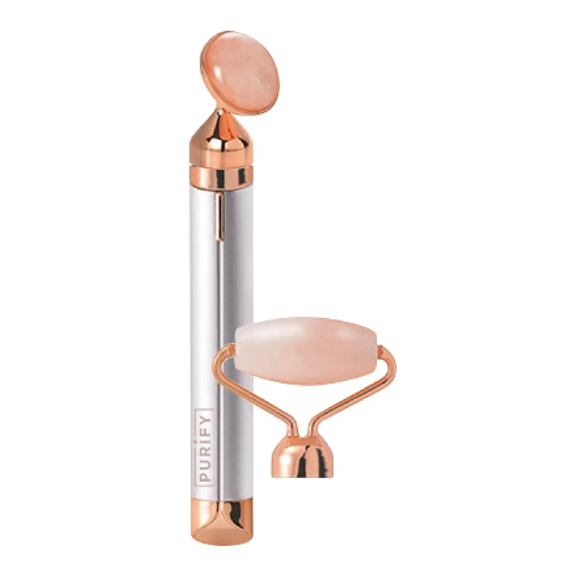 Purify 2 In 1 Vibrating Face Roller, Electric Jade Roller Facial Massager For Wrinkles, Flaws, Eye Puffiness 1