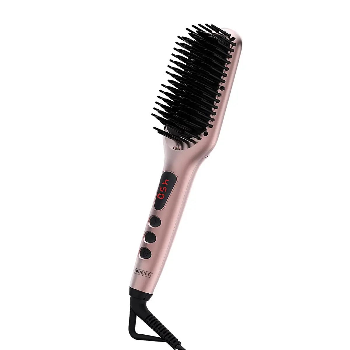 Purify Hair Straightener Brush For Women - Electric Straightening Comb And Hot Brush, Heated Styling Brush, Hair Straightening Brush For Curly 1