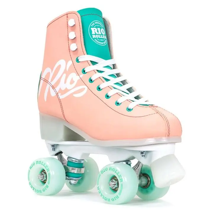 Rio Roller Script Quad Skates, Peach 1