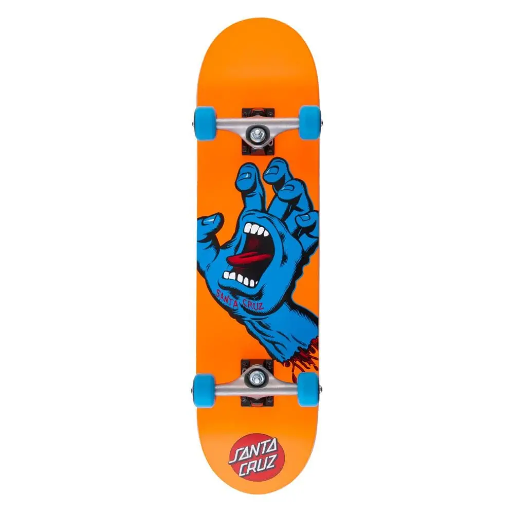Santa Cruz Orange Screaming Hand Complete Skateboard, 7.80" 1