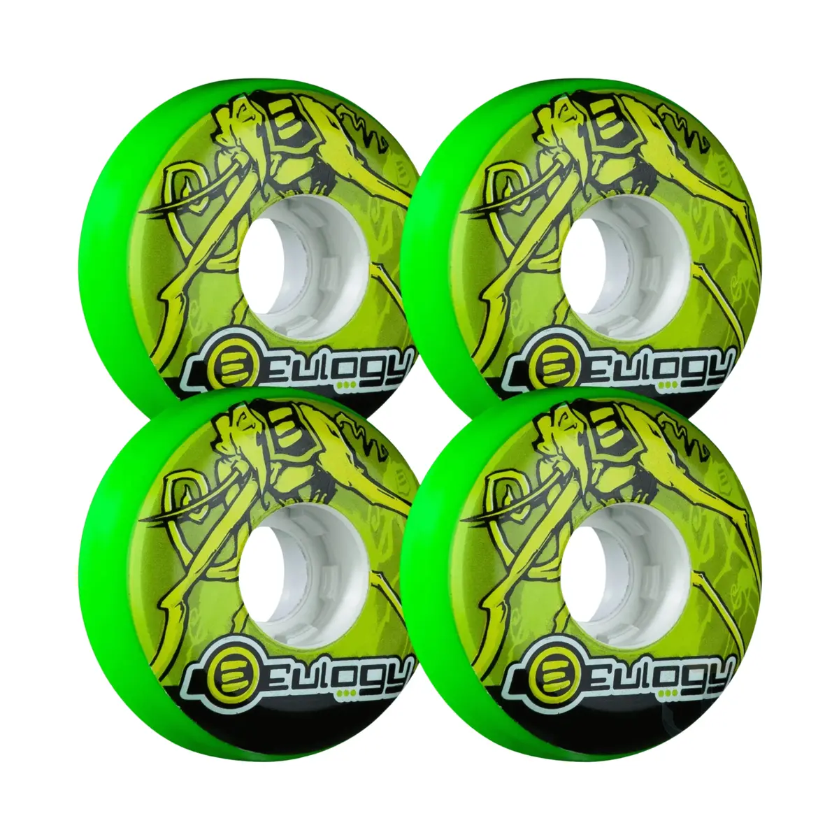 Eulogy Eric Schrijn Retro Aggressive Skate Wheels, Retro (4-Pack) - 58Mm/89A 1