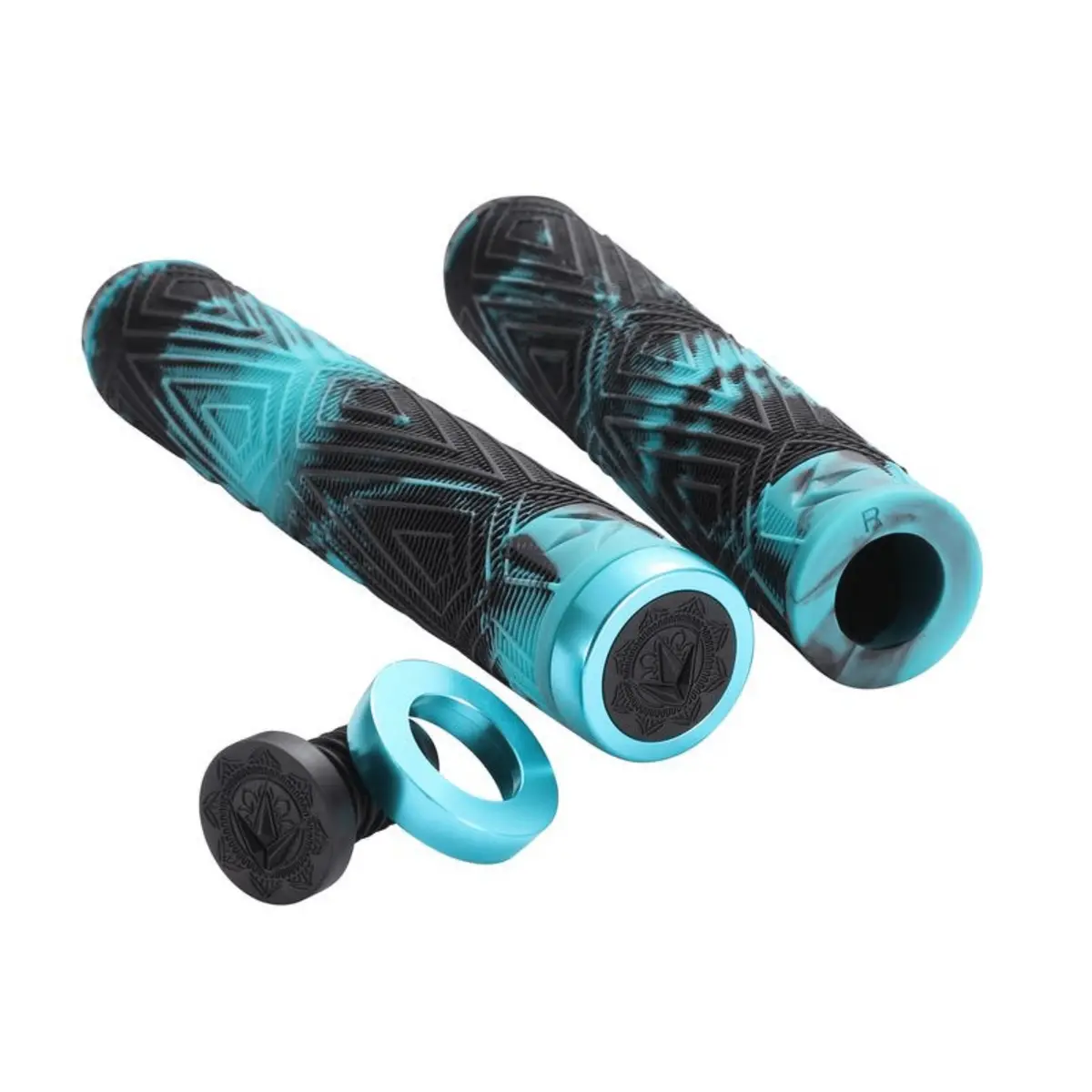 Blunt Will Scott Scooter Grips, Black/Teal 1