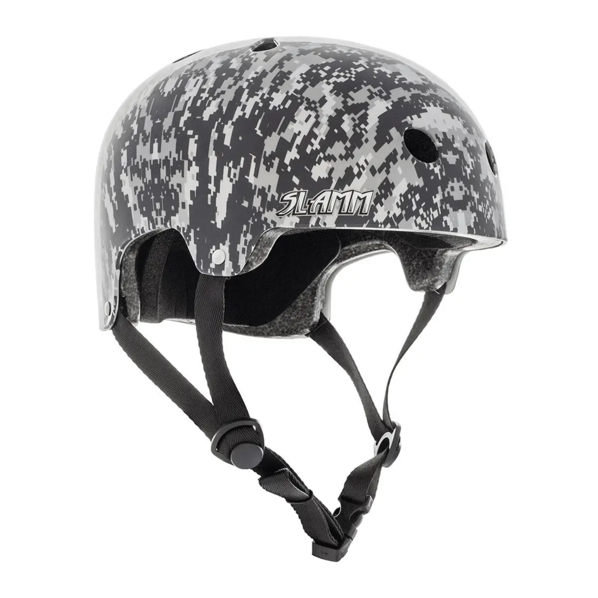 Slamm Logo Helmet, Grey Camo 1