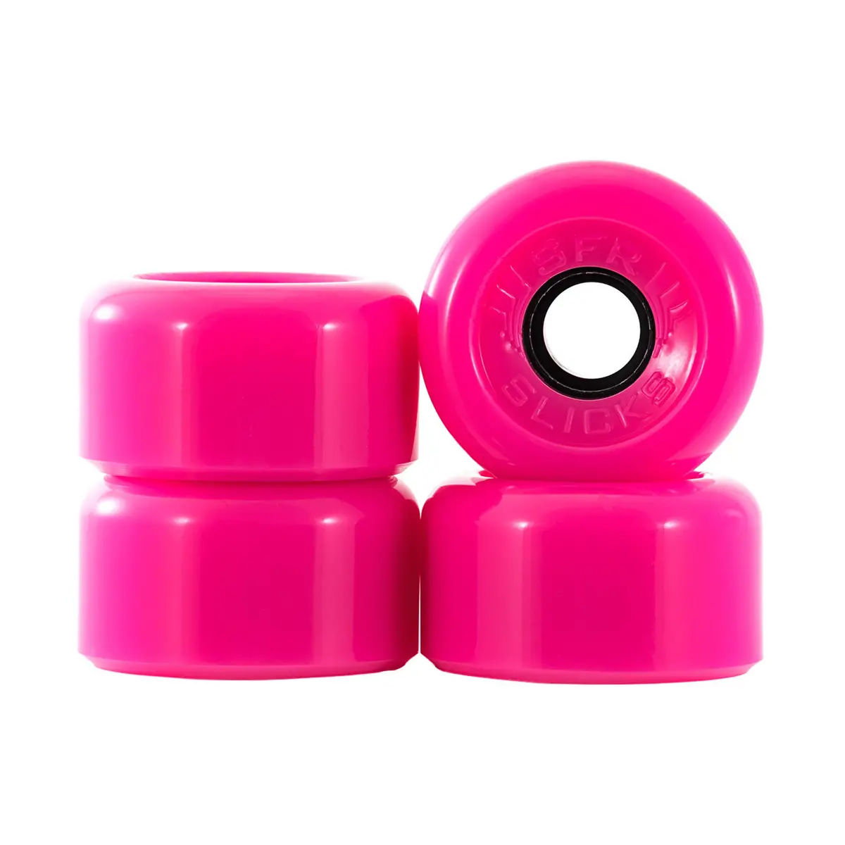 Sfr Slick Quad Roller Skate Wheels 62Mm 78A
 - Pink (4 Pcs) 1