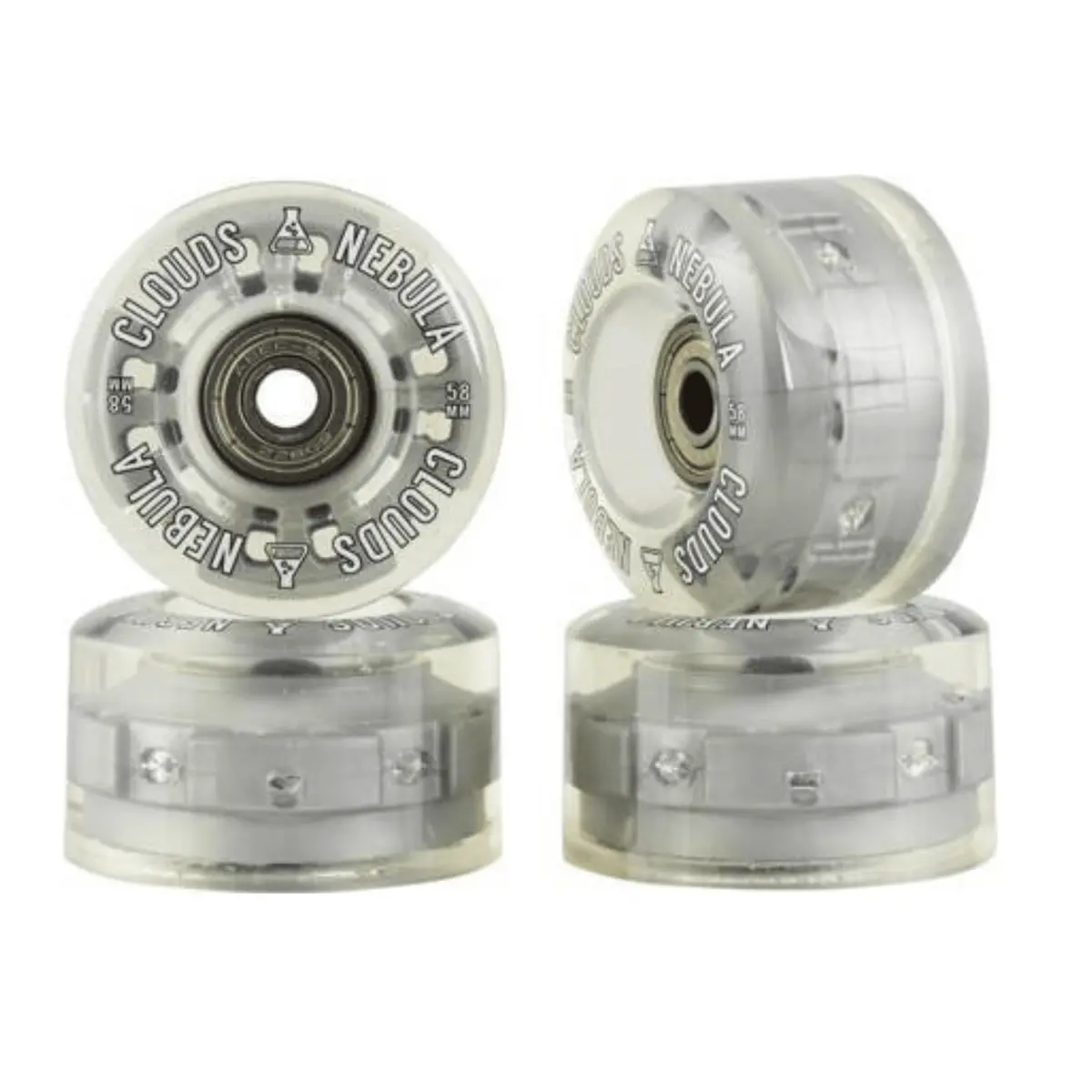 Clouds Urethane Nebula Light Up Quad Skate Wheels 58Mm, 4 Pack 1