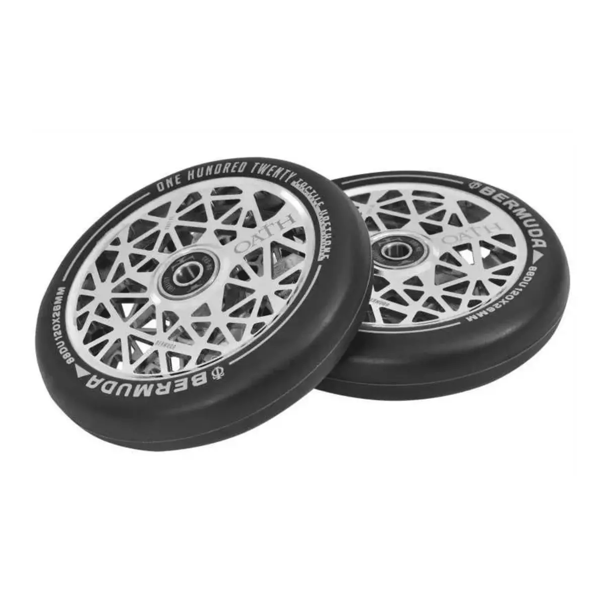 Oath Bermuda Scooter Wheels 120Mm, Neo Silver (Pair) 1