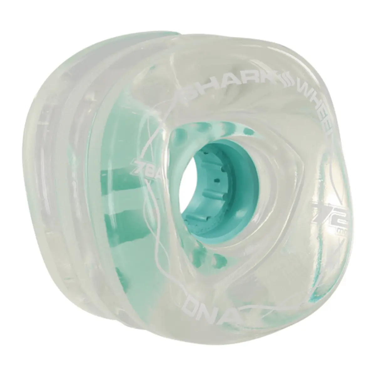 Shark Dna Formula Longboard Wheels 72Mm, Clear With Mint Hub 1