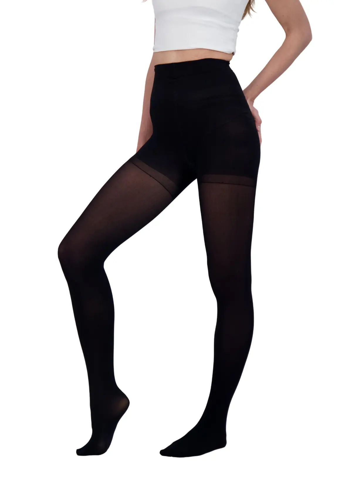 Steve Madden Women's Comfy Body Shaper Opaque Tights - Tights For Women 1