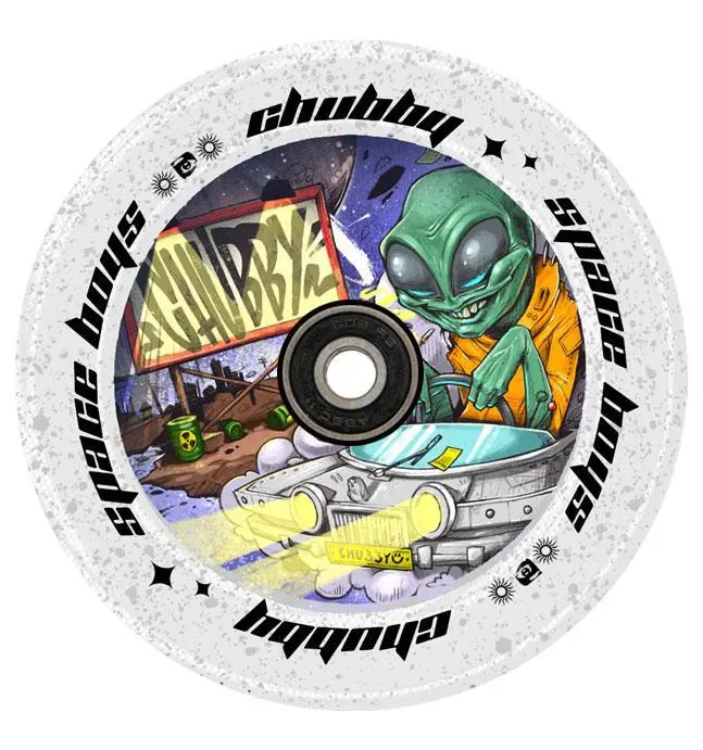 Chubby Spaceboy Alien Stunt Scooter Wheel 110Mm With Glitter Pu 1