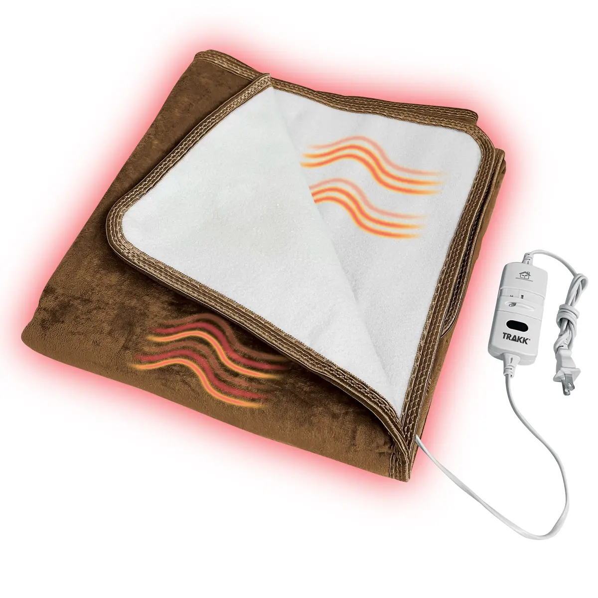 Trakk Heated Electric Blanket Throw- Multiple Heat Levels, Timer, Machine Washable 50X60 1