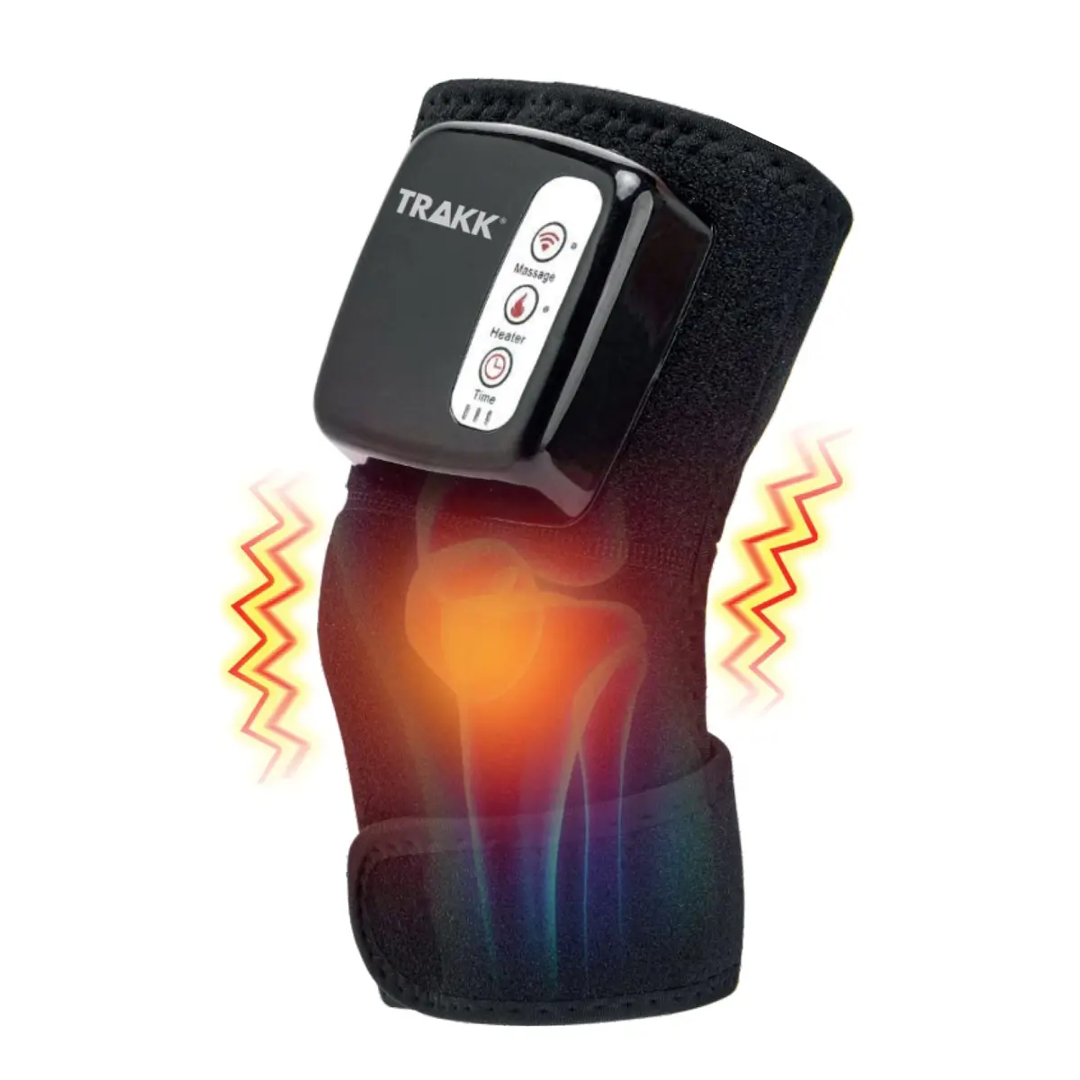 Trakk Heating Massaging Knee & Elbow Brace And Wrap- Rechargeable Multiple Mode Pain Relief 1