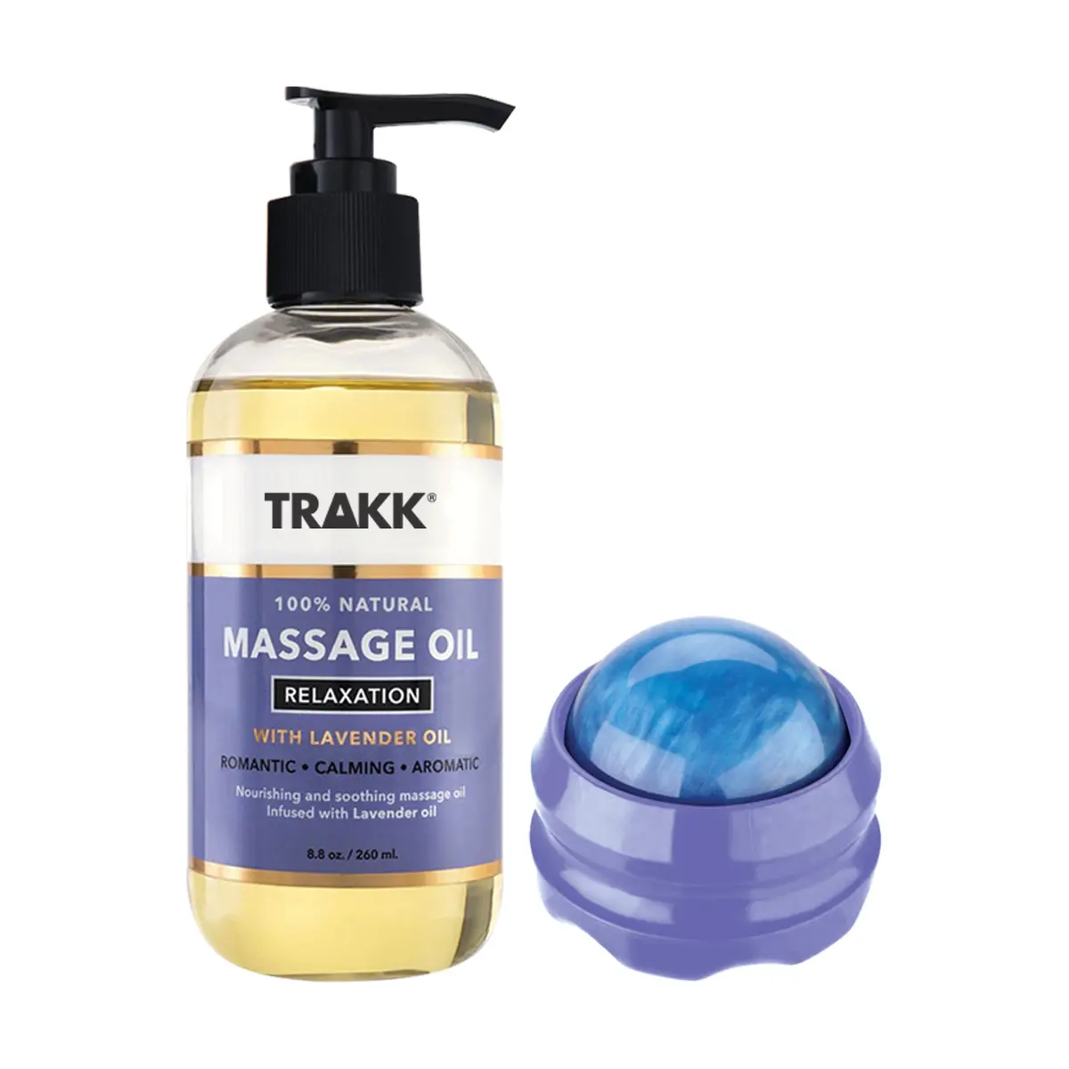 Trakk Handheld Massage Roller Ball With Oil 1