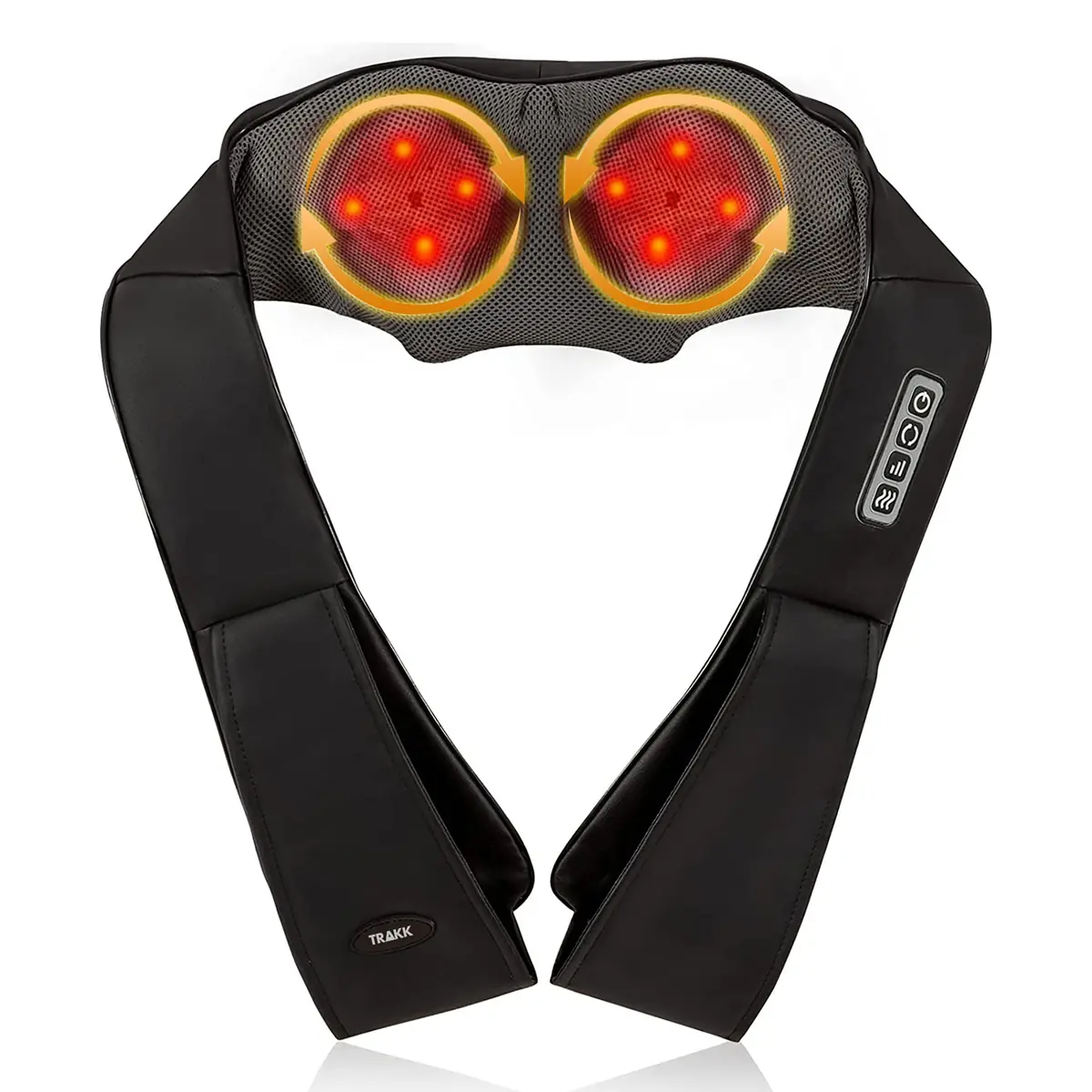 Trakk Shoulder Shiatsu Neck And Back Massager With Soothing Heat, Electric Deep Tissue 3D Kneading Massage Pillow For Shoulder, Leg, Body Muscle Pain Relief, Home, Office, And Car Use 1