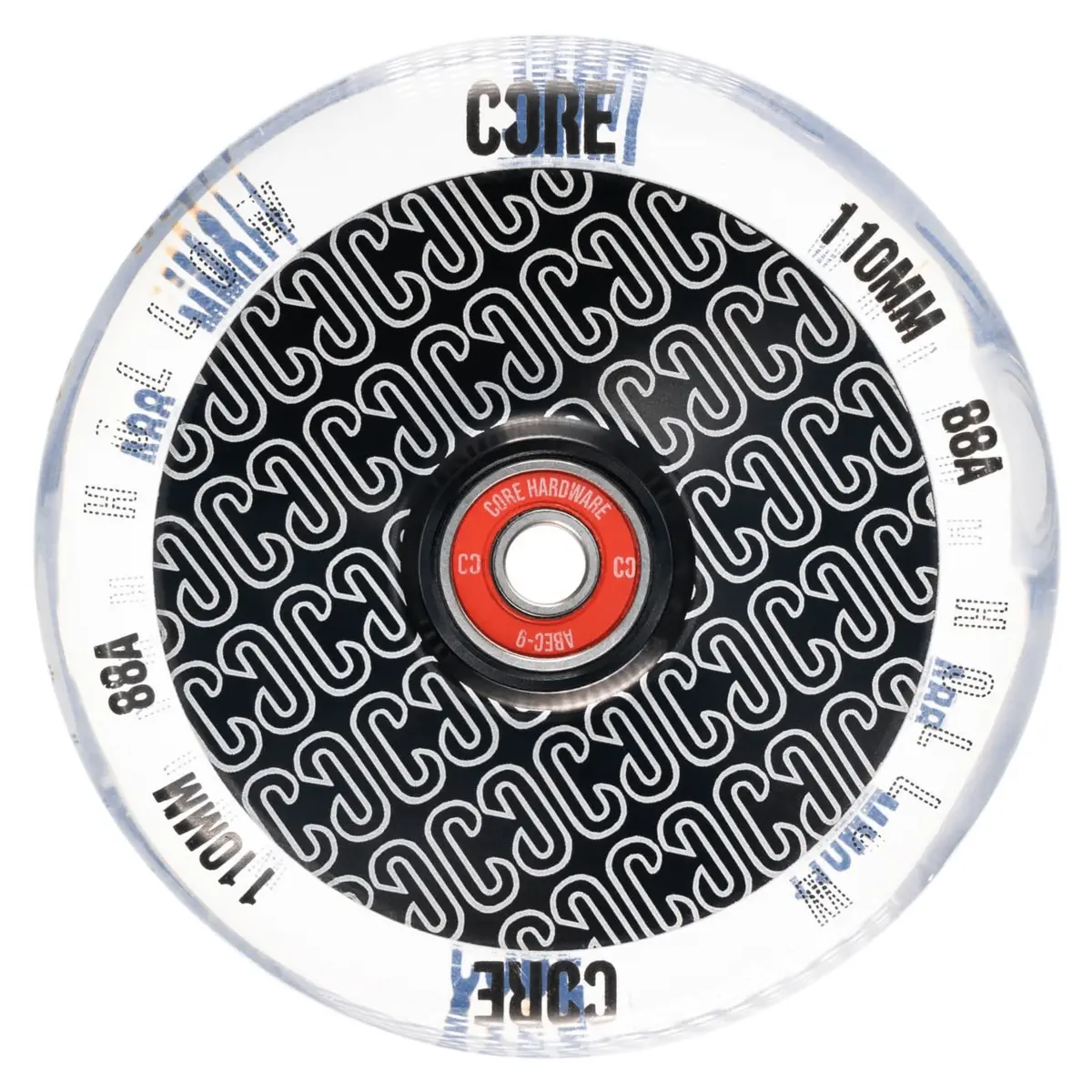 Core Hollow Stunt Scooter Wheel Repeat 110Mm - Clear/Black 1
