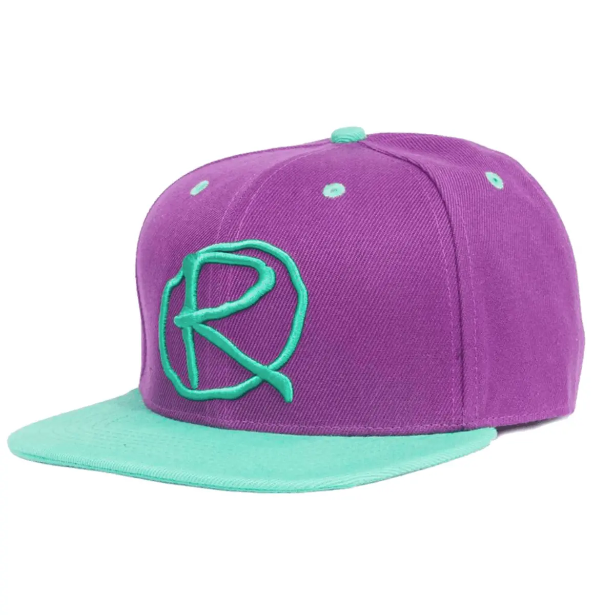 Rampworx Le 97.2 Snapback Cap, Purple/Teal 1