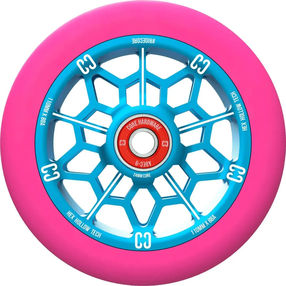 Core Hex Hollow Scooter Wheel 110Mm – Pink/Blue 1