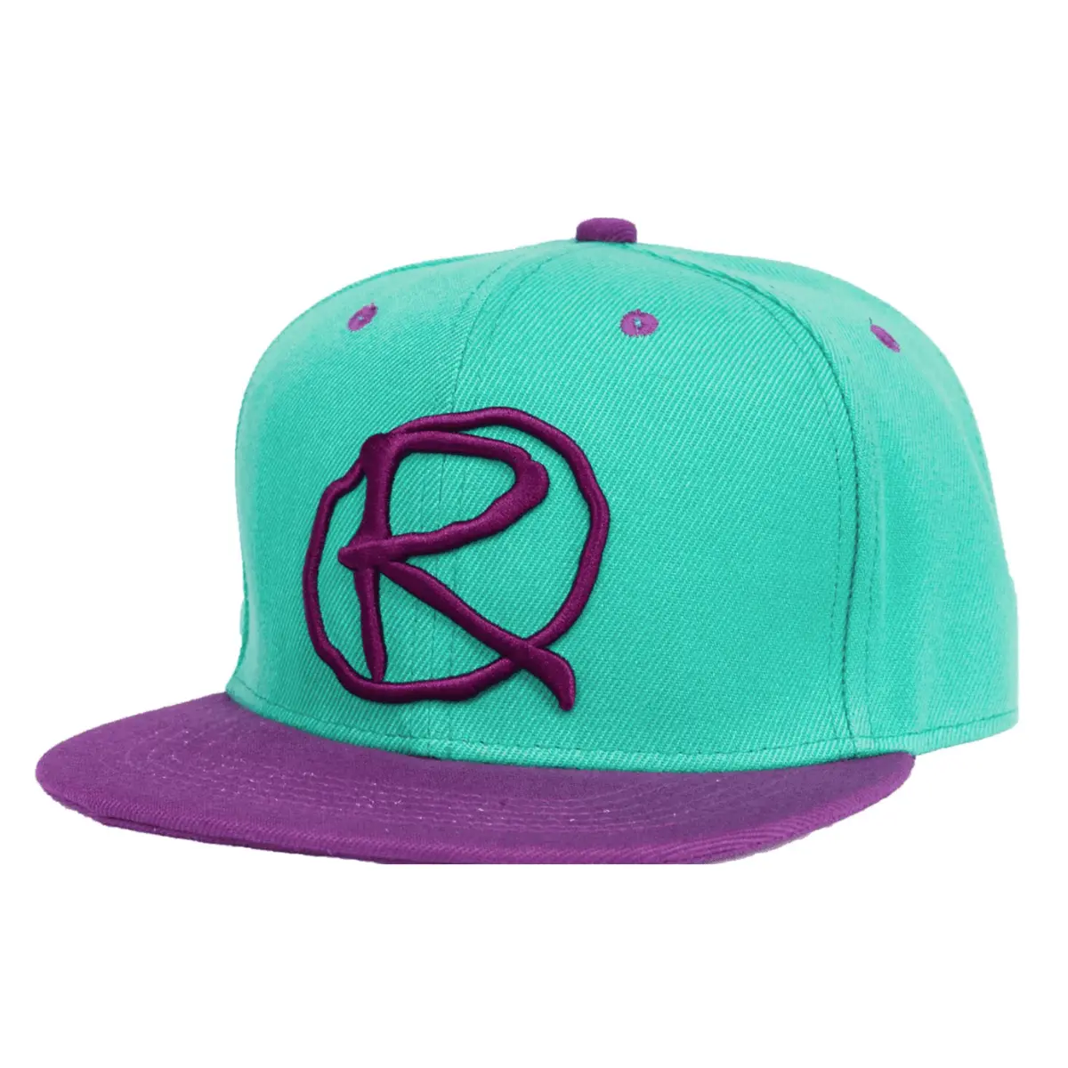 Rampworx Le 97.3 Snapback Cap, Teal/Purple 1