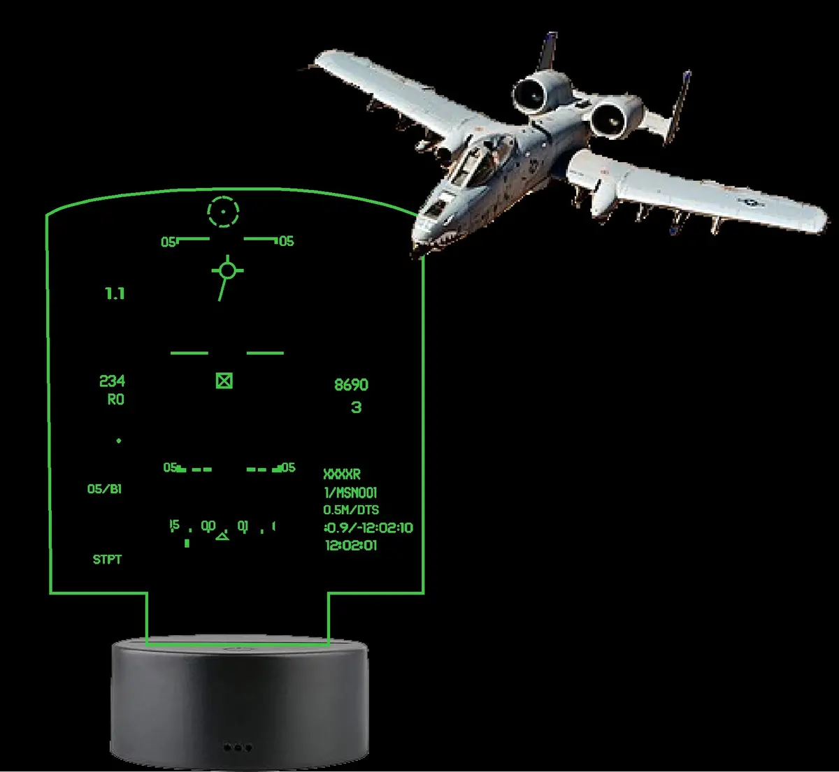 A-10 Warthog Hud Led Sign — Pilot Gift Cas Aviation Decor Brrrt 1