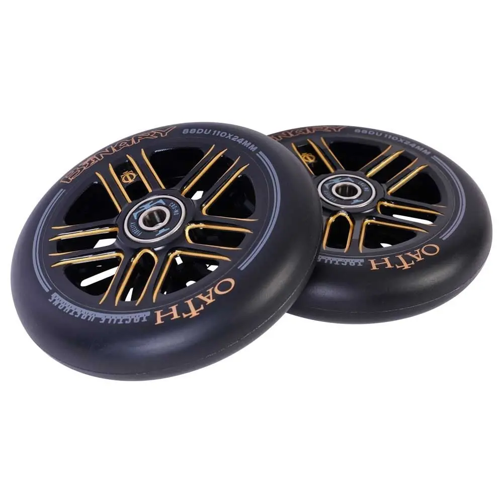 Oath Binary Scooter Wheels (Pair) 110Mm, Black/Orange 1